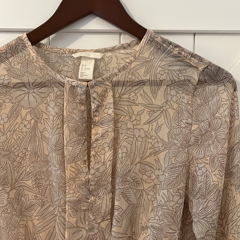 Sheer floral blouse